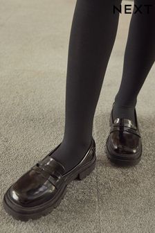 Black Chunky Loafers (T36642) | £26 - £32
