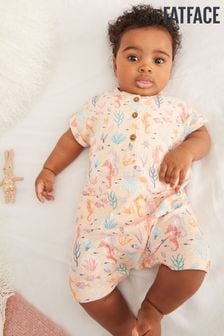 FatFace Baby Crew Pink Seahorse Romper (T36865) | £14 - £16