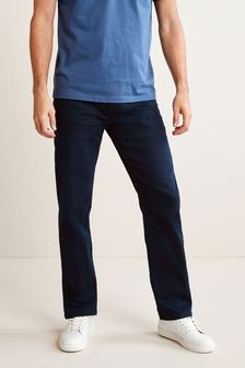 Navy Blue With Forever Dark™ Relaxed Fit Essential Stretch Jeans (T37808) | £26