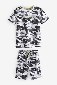 Mono Camouflage All Over Print T-Shirt And Shorts Set (3-16yrs) (T37990) | £15 - £23