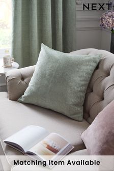Sage Green Heavyweight Chenille Large Square Cushion (T38718) | £18