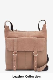 Nude Leather Cross-Body Messenger Bag (T40111) | £38