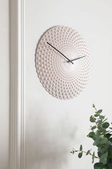 Mink/Pink Geometric Wall Clock