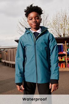 Teal Blue Fleece Lined Waterproof Coat (3-17yrs) (T40772) | £36 - £46