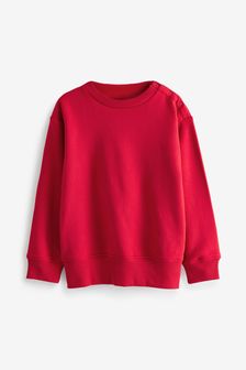 Dressing Made Easy Cotton Rich Poppered Shoulder Sweatshirt (3-16yrs)