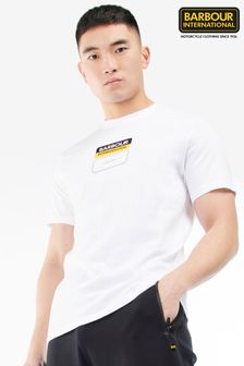 Barbour® International White Split T-Shirt