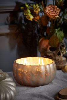 White Pumpkin & Ginger 3 Wick Pillar Candle