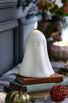 White Ghost LED Candle (T41210) | £12