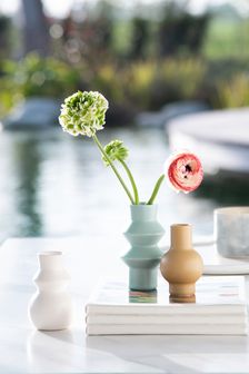 Set of 3 Multi Shaped Ceramic Flower Vases