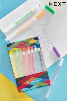 Multi Set of 10 Bright Gel Pens (T41345) | £6