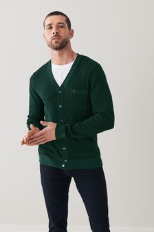 Green Textured Cardigan (T43574) | £34