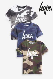 Hype. Green Camo T-Shirt 3 Pack
