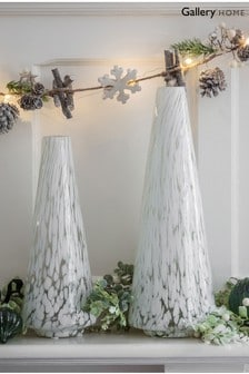 Gallery Direct White Christmas Cael Tree Vase 30cm