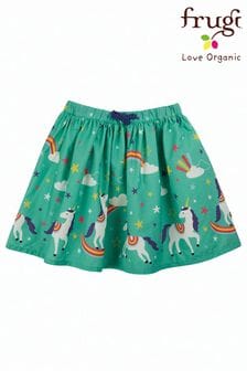 Frugi Aqua Green Organic Skirt - Unicorn