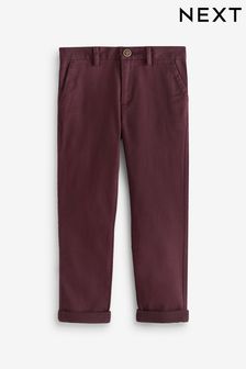 Plum Purple Regular Fit Stretch Chino Trousers (3-17yrs) (T44830) | £12 - £17