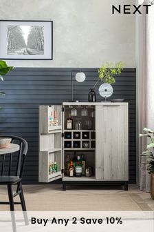 Grey Bronx Oak Effect Drinks Cabinet (T45088) | £499