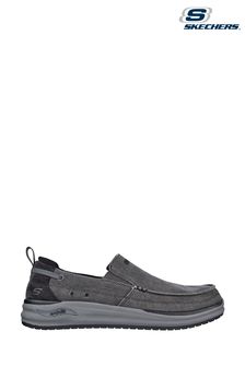 Skechers Black Arch Fit Melo Port Bow Slip On Shoes