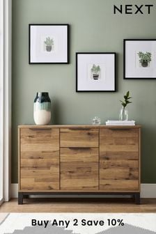 Bronx Oak Effect Space Saving Large Sideboard with Drawer (T45556) | £250