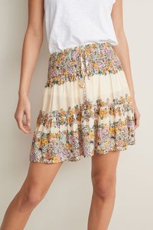 Shirred Mini Skirt