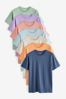 Pastel Mix 7 Pack Regular Fit T-Shirts 7 Pack (T46849) | £49