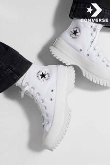 white converse platform boots