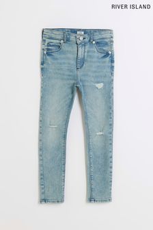 River Island Boys Blue Skinny Mid Wash Jeans (T48110) | £18 - £26