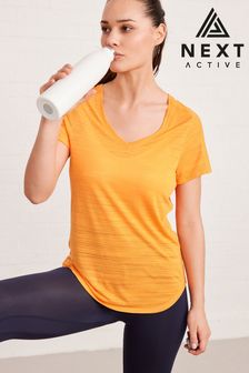Orange Next Active Sports Short Sleeve V-Neck Top (T48707) | £18