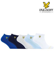 Lyle And Scott Blue Ruben Ankle Sports Sock 5 Pack