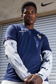 Nike Blue Blank France Stadium Home Football Shirt (T49873) | £75