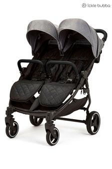 Ickle Bubba Grey Venus Double Stroller Space Grey Pushchair (T50825) | £329