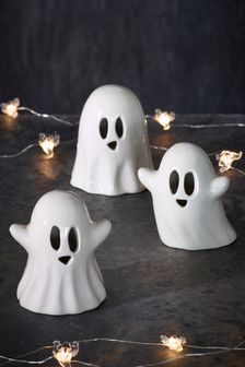 Set of 3 White Halloween Ghosts