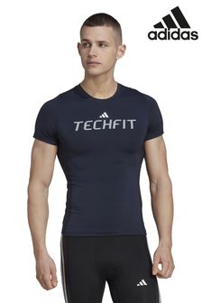 adidas Blue Techfit Graphic T-Shirt