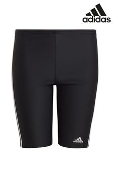 adidas Black Fit Jam 3-Stripes Swim Shorts (T52309) | £20