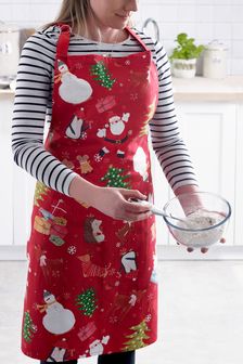 Red Christmas Adults Apron (T52529) | £14