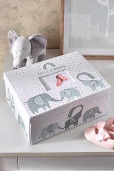 Grey Elephant Baby Keepsake Box (T52544) | £10