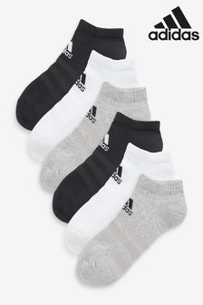 adidas Grey Cushioned Low-Cut Socks Six Pack (T53257) | £18