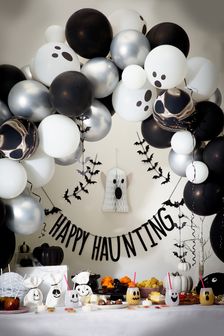 Monochrome Halloween Balloon Arch Party Kit (T53488) | £22