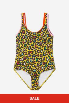 Marc Jacobs Girls Cheetah Print Swimsuit in Yellow