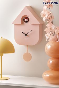Karlsson Pink Modern Cuckoo ABS Wall Clock