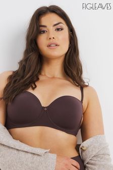 Figleaves Brown CafeSmoothing Multiway Underwired Balcony Bra