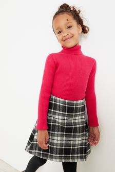 Monochrome Check Skirt And Tights Set (3-16yrs) (T55222) | £27 - £32