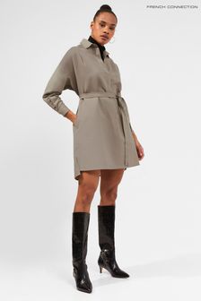 French Connection Grey Rhodes Lyocell Popover Oversized Dress