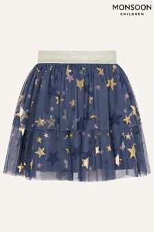 Monsoon Grey Sparkle Star Skirt