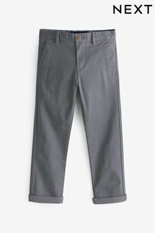 Charcoal Grey Regular Fit Atelier-lumieresShops Stretch Chino Trousers (3-17yrs) (T55747) | £13 - £18