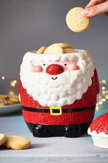 Red Treat Jar Santa & Friends (T56764) | £24