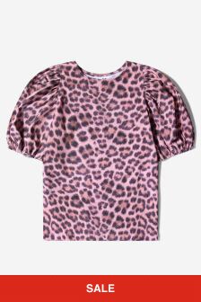 Molo Girls Organic Cotton Rose Jaguar T-Shirt in Multicoloured