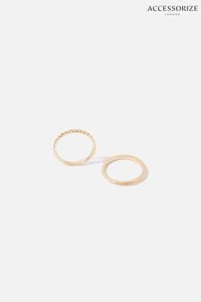 Accessorize Gold-Plated Chain Stacking Ring Twinset