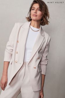 Mint Velvet Pale Pink Military Blazer (T58735) | £149