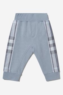 Burberry Kids Baby Baby Check Panel Cotton Jogging Pants