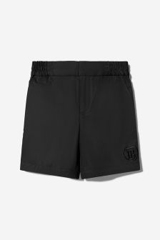 Burberry Kids Boys Cotton Branded Shorts in Black